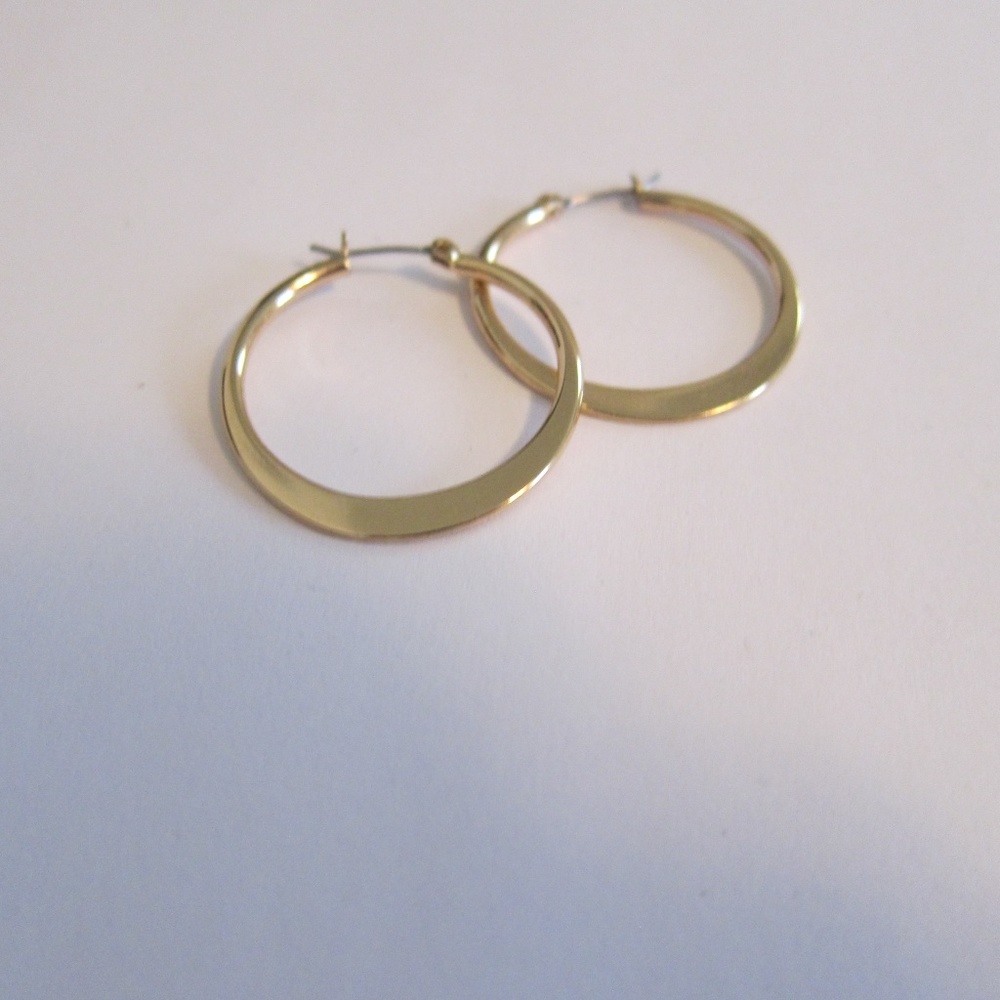 Gold Hoop Earrings, Never worn!